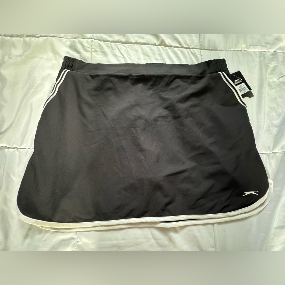 Slazenger Black Golf Skort with White Logo Detail
